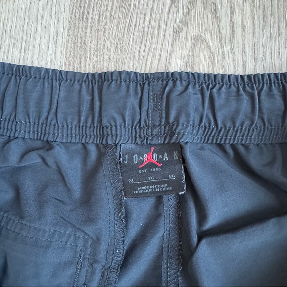 Jordan Black Windbreakers with Elastic Waistband and Tapered Fit - Picture 5 of 8